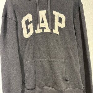 GAP Charcoal Hoodie with Cream Logo